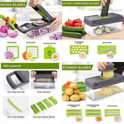 12-in-1 Multifunction Vegetable Chopper and Slicer