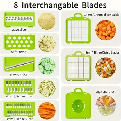 12-in-1 Multifunction Vegetable Chopper and Slicer